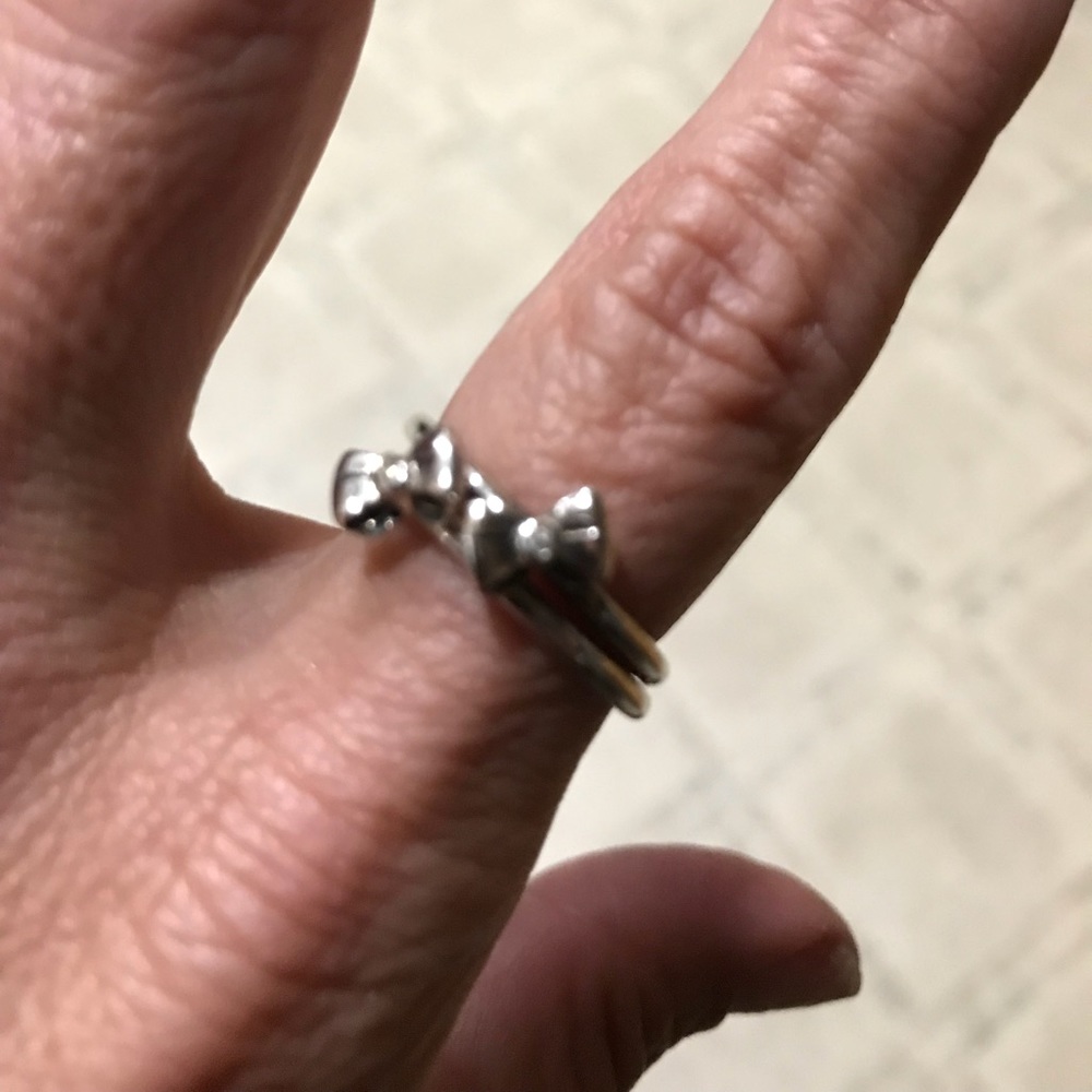 Sterling Silver Stackable Bow Rings. - image 2